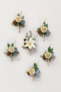 Boutonnieres in Earth Brown & Tawny Beige