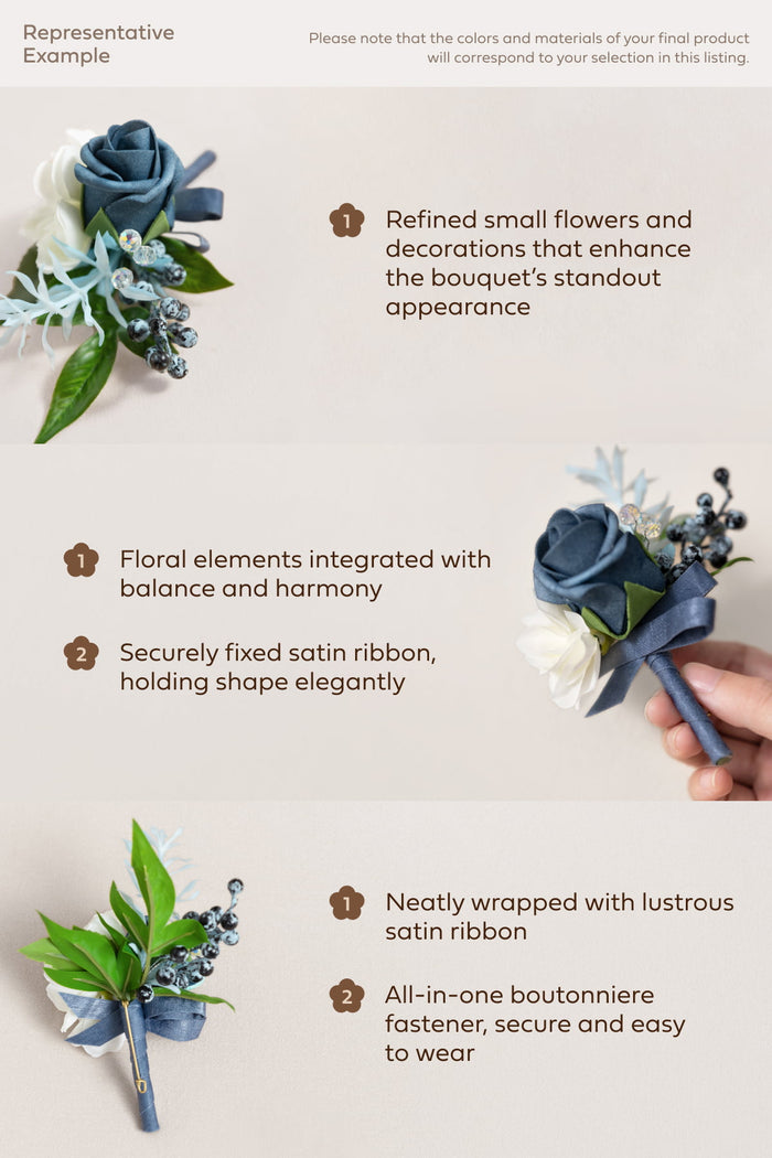 Boutonnieres in Ivory - Image 3