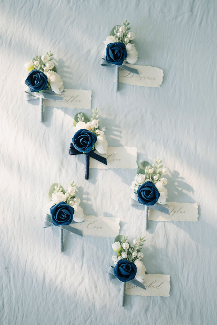 Boutonnieres in Noble Navy Blue - Image 2
