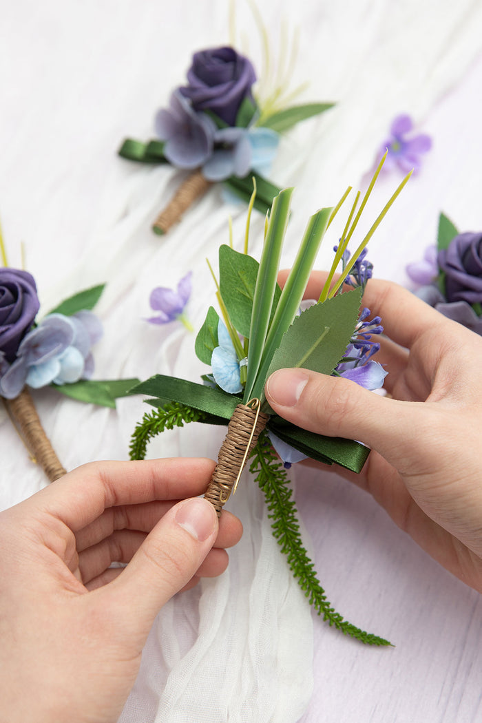 Boutonnieres in Ethereal Purple Dream - Image 6