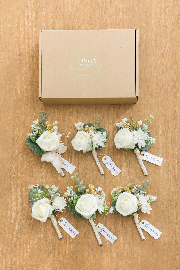 Boutonnieres in Ivory - Image 5