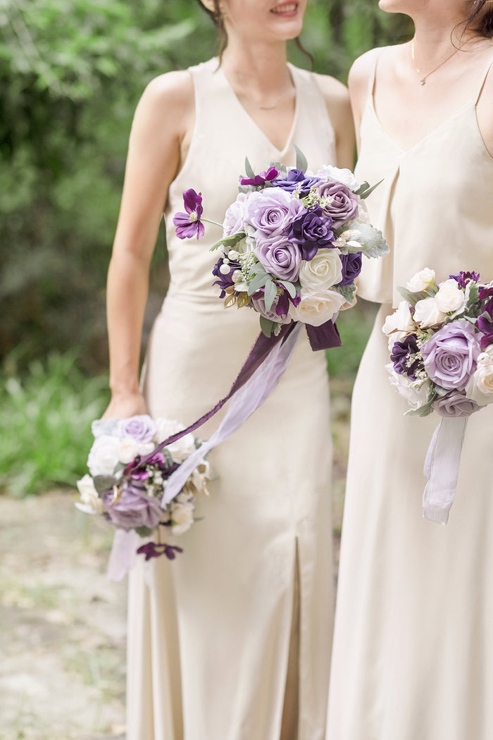 Bridal Flowers in Lilac & Gold