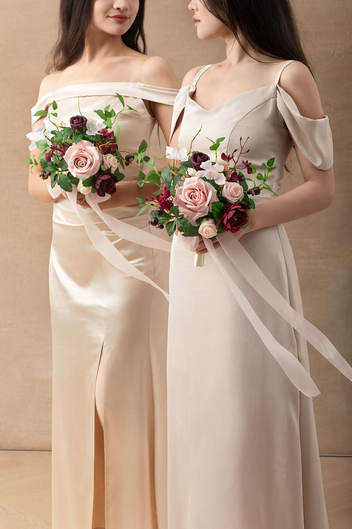 Bridesmaid Posy in Romantic Marsala - Image 2