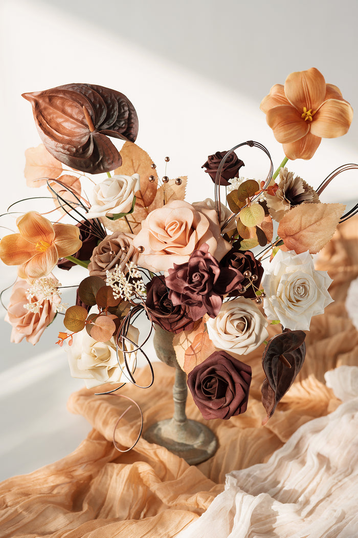 Brown & Beige Designer Flower Boxes | Clearance - Image 5