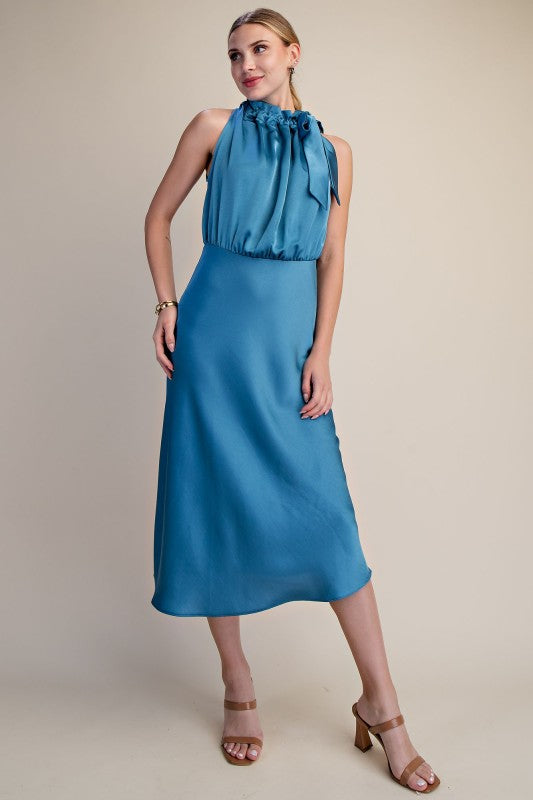 Bruna Satin Midi Dress
