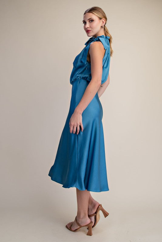 Bruna Satin Midi Dress