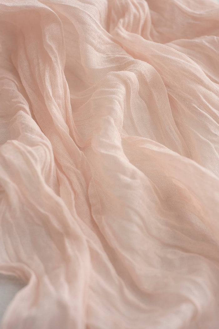Cheesecloth Napkins & Table Runner Set in Blush & Cream - Image 6