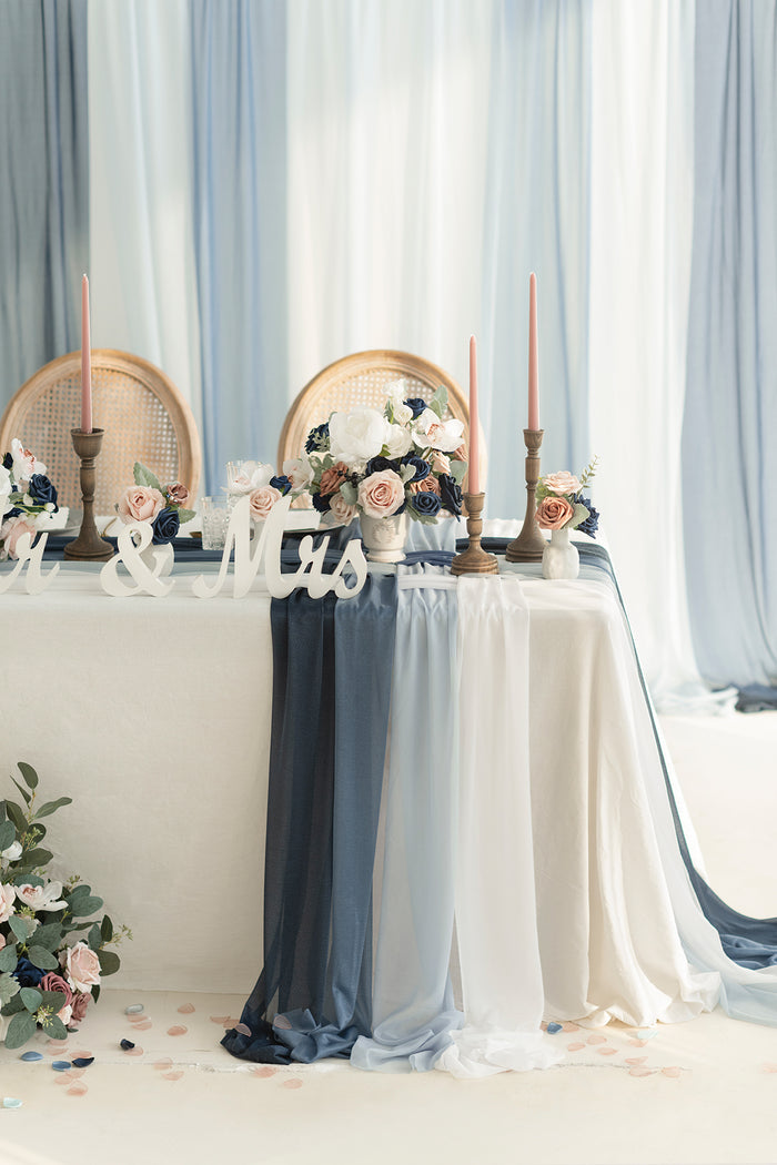 Weave Table Runners in Shades of Navy - Image 2