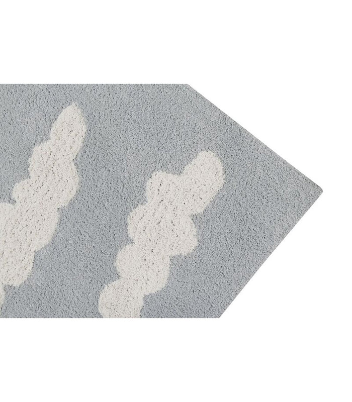 Clouds Grey Washable Rug