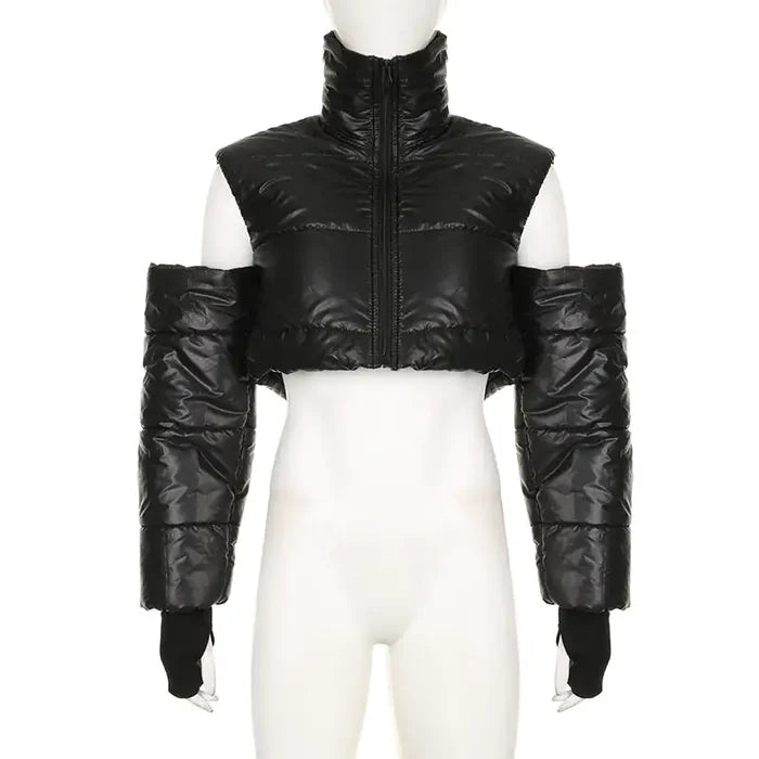Cutout Cropped Puffer Jacket Rieworkes