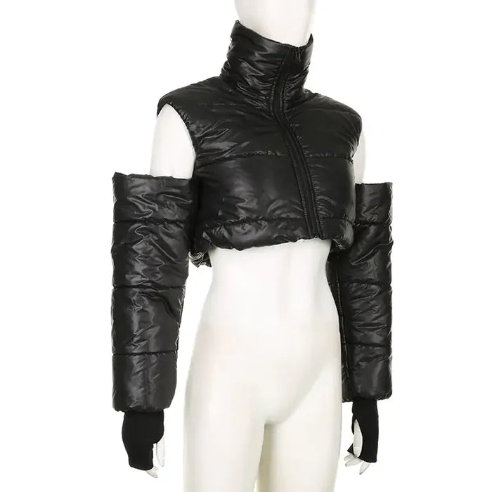 Cutout Cropped Puffer Jacket Rieworkes