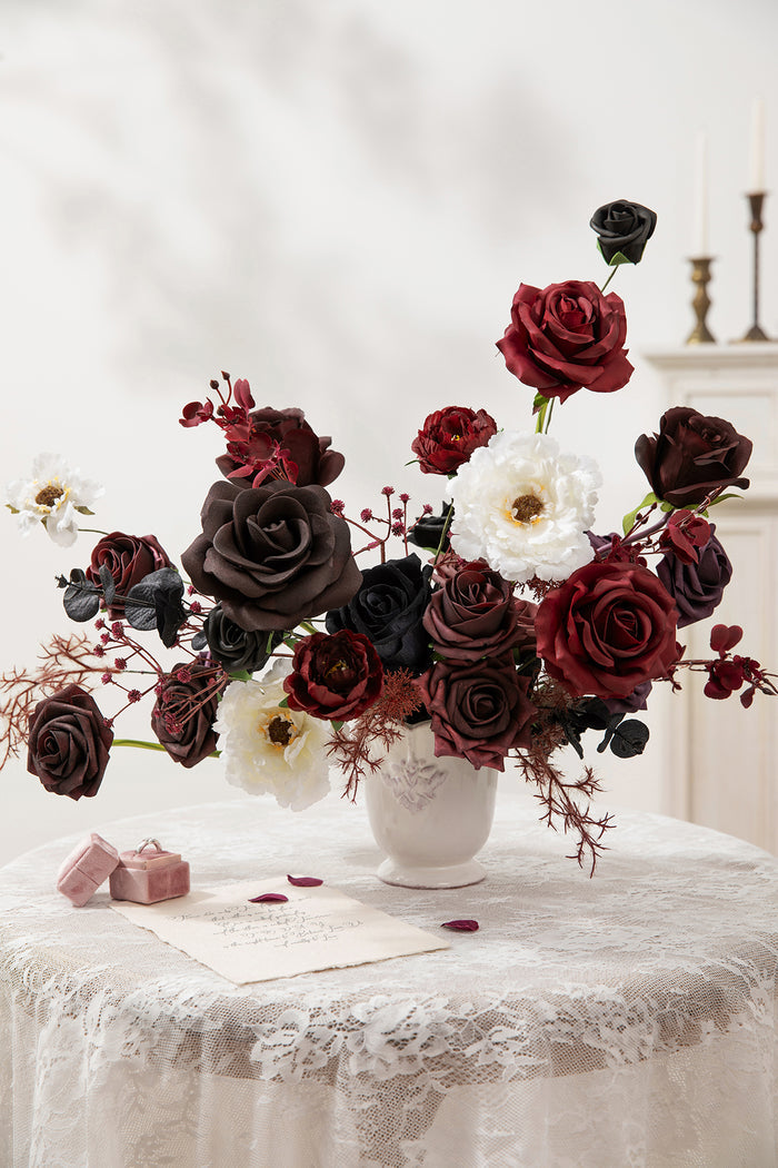 DIY Designer Flower Boxes in Moody Burgundy & Black - Image 5