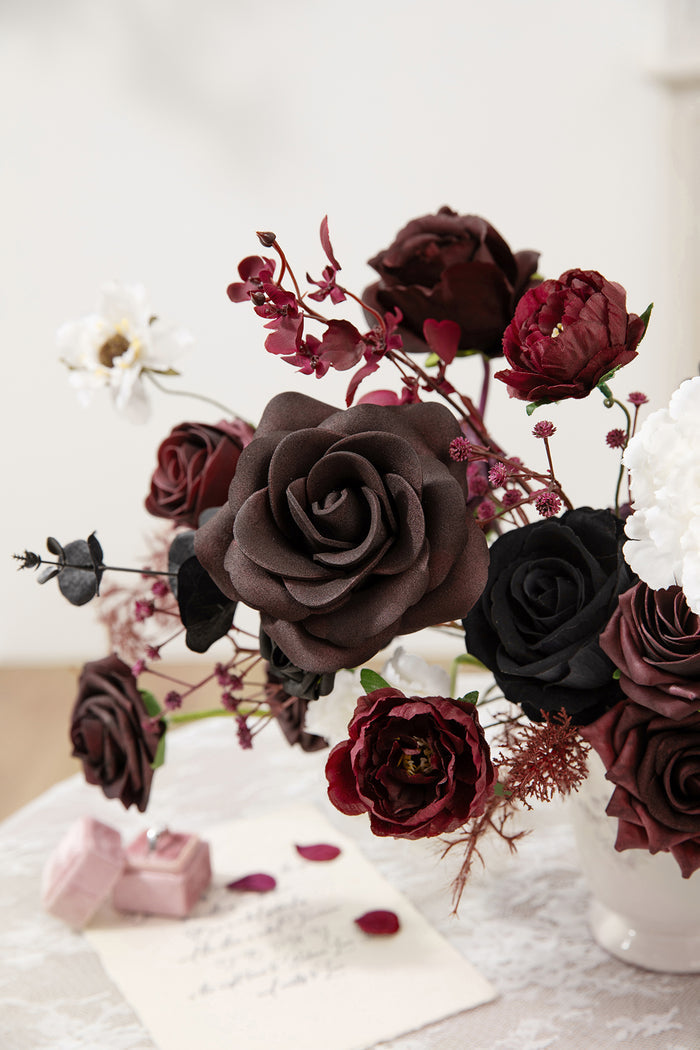 DIY Designer Flower Boxes in Moody Burgundy & Black - Image 6