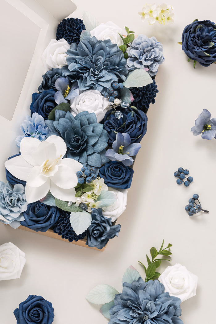 DIY Designer Flower Boxes in Dusty Blue & Navy - Image 18
