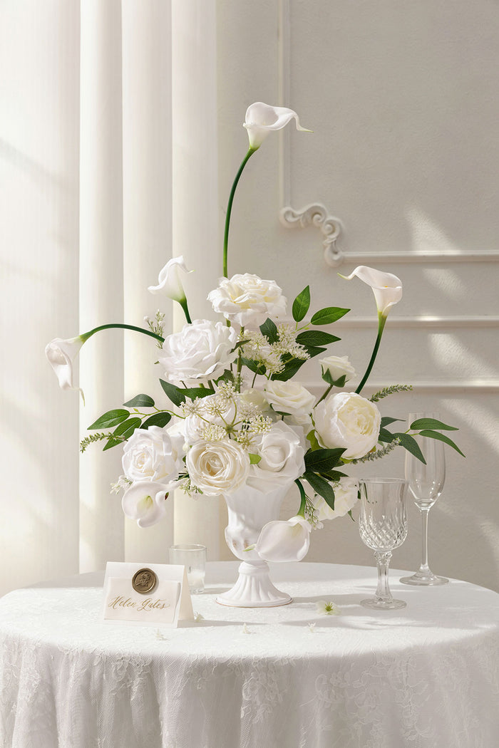 Deluxe Designer Flower Boxes in Florence White & Ivory