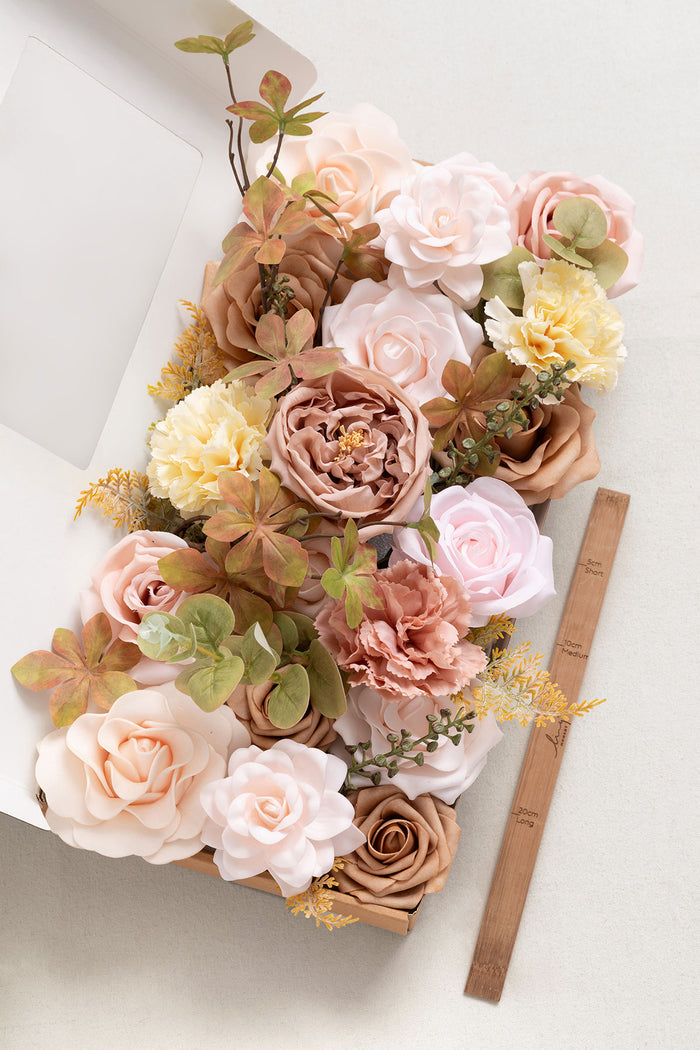 DIY Designer Flower Box in Soft Blush Country