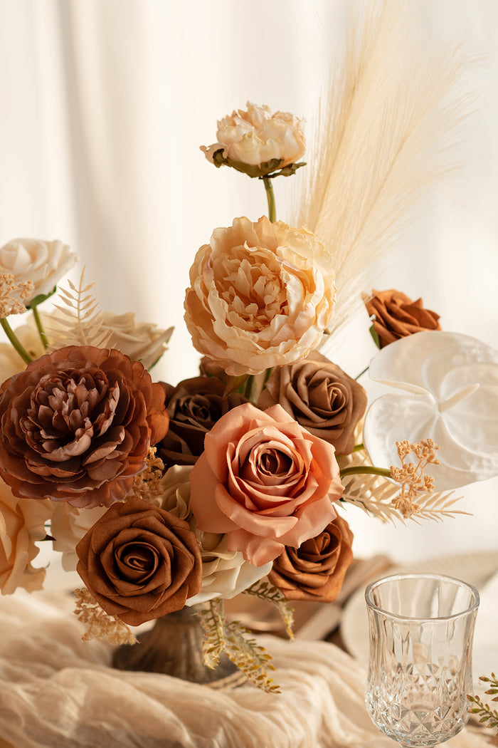 DIY Designer Flower Boxes in Walnut Brown & Gold Sparrow V2