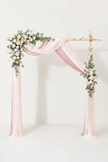 Flower Arch Decor with Drapes in Blush & Cream