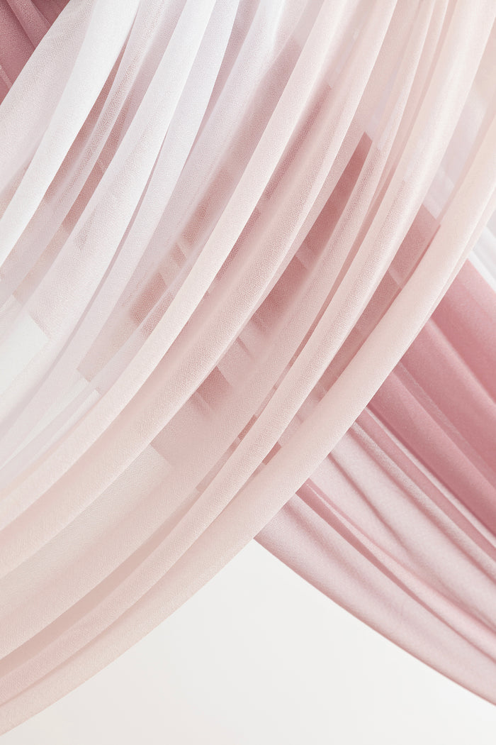 Flower Arch Decor with Drapes in Blush & Cream - Image 4