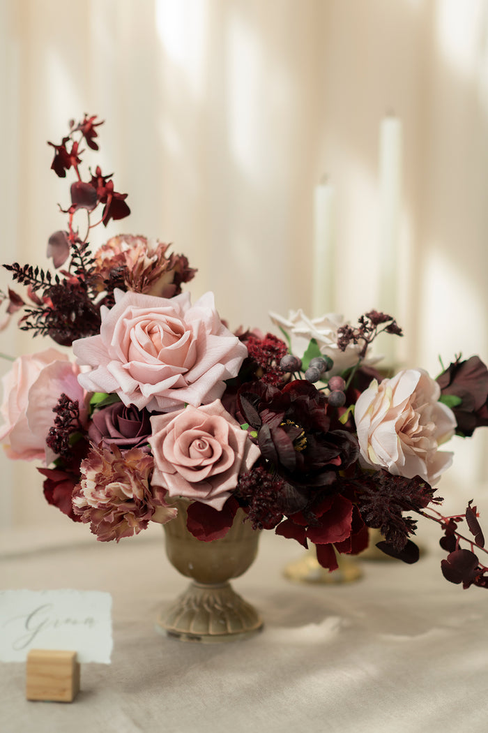 DIY Designer Flower Boxes in Burgundy & Dusty Rose - Image 4