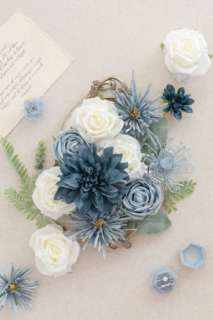 DIY Designer Flower Boxes in Dusty Blue & Navy - Image 3