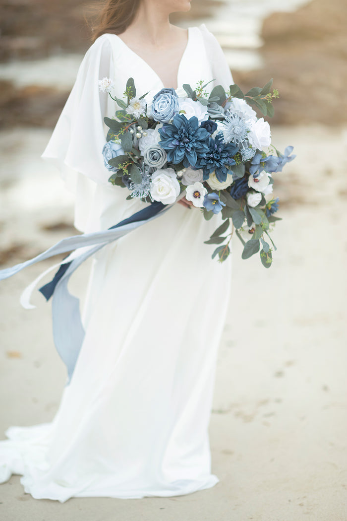 DIY Designer Flower Boxes in Dusty Blue & Navy - Image 4