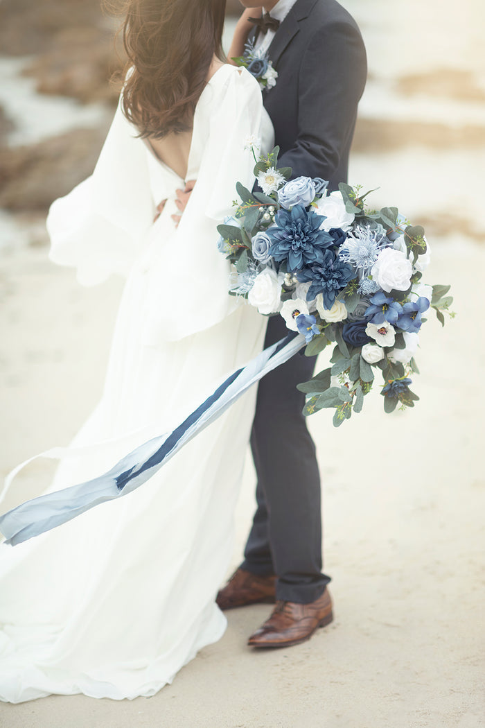 DIY Designer Flower Boxes in Dusty Blue & Navy - Image 5