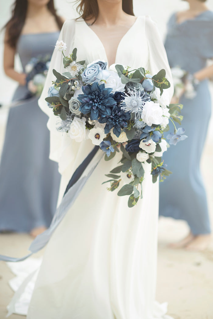 DIY Designer Flower Boxes in Dusty Blue & Navy - Image 6