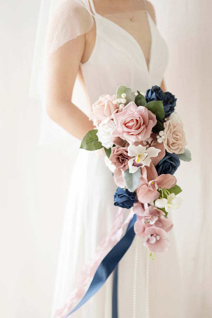 DIY Designer Flower Boxes in Dusty Rose & Navy - Image 3