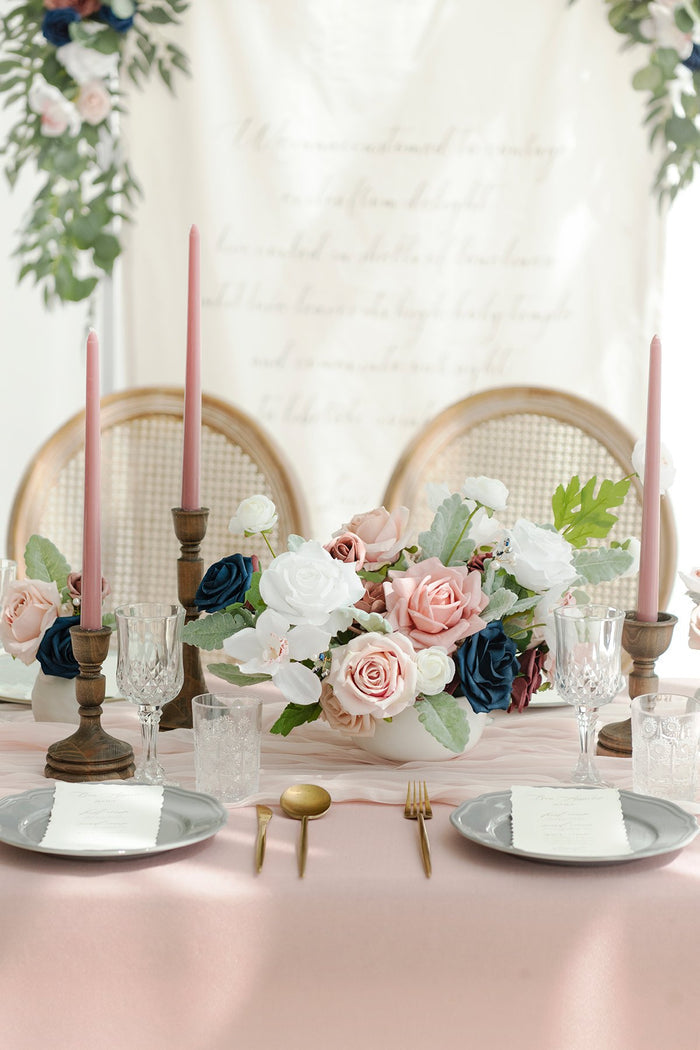 DIY Designer Flower Boxes in Dusty Rose & Navy - Image 7