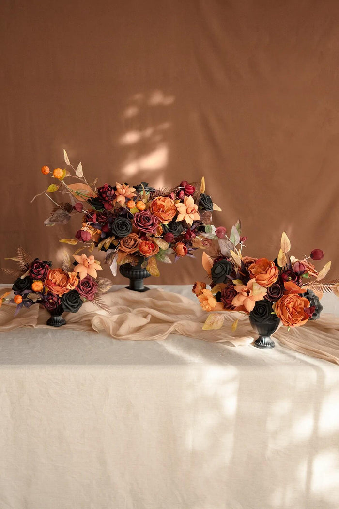 DIY Supporting Flower Boxes in Black & Pumpkin Orange - Image 4