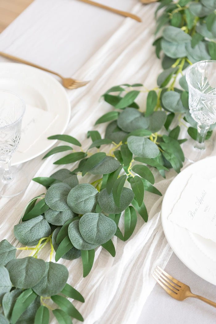 Eucalyptus and Willow Leaf Greenery Garland (Set of 2) - Image 3