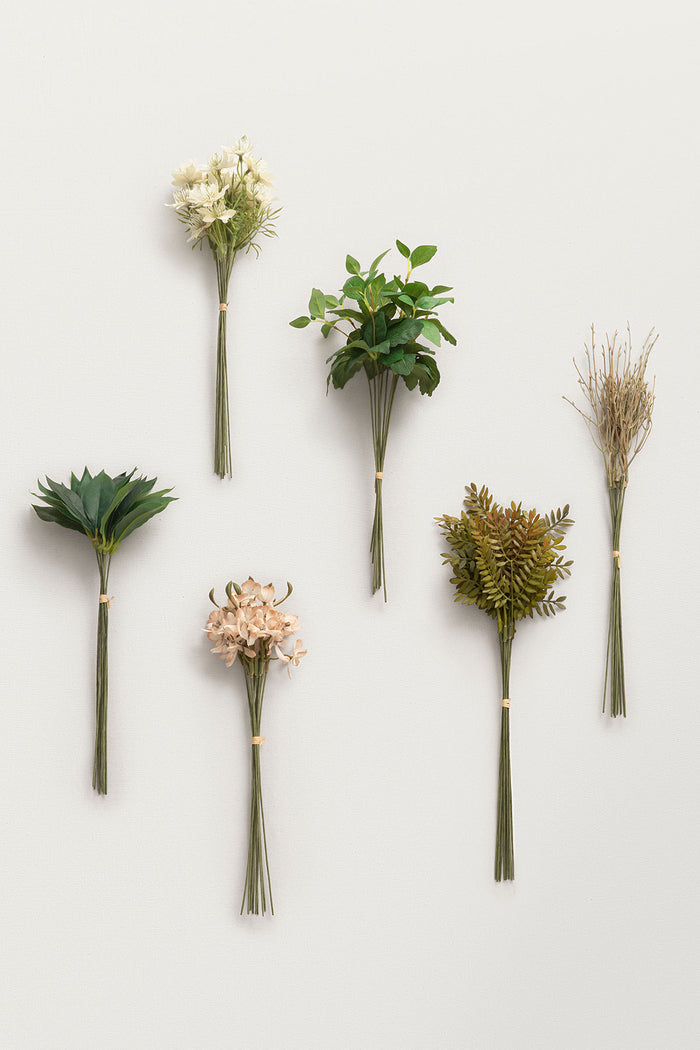 DIY Bridesmaid Bouquet Kit (Set of 4) - Dusty Rose & Nude with Olive Green Mixed Greenery - Image 3
