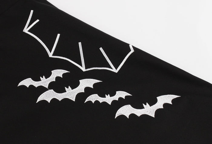 Embroidered Bat Dress for Women - Halloween Party Outfit Mimarta