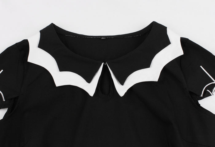 Embroidered Bat Dress for Women - Halloween Party Outfit Mimarta