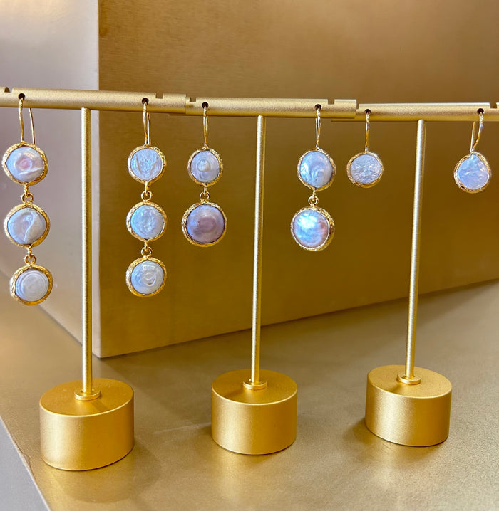 Eva (3)Pearl Earrings