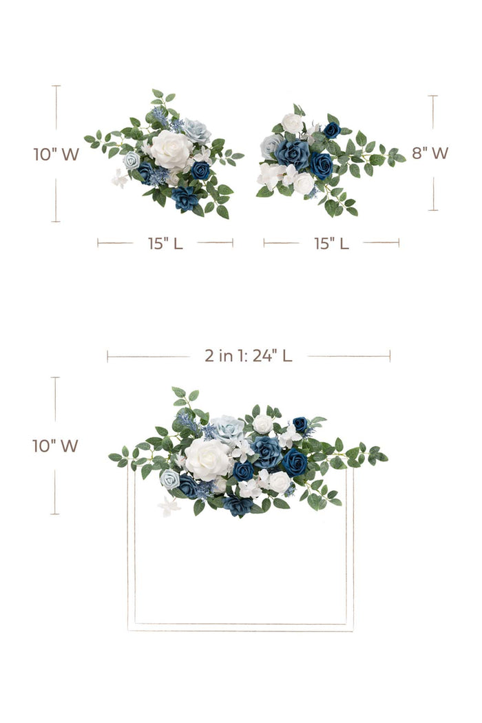 Flexible Combo Set Flower Sign Decor in Dusty Blue & Navy Blue - Image 6