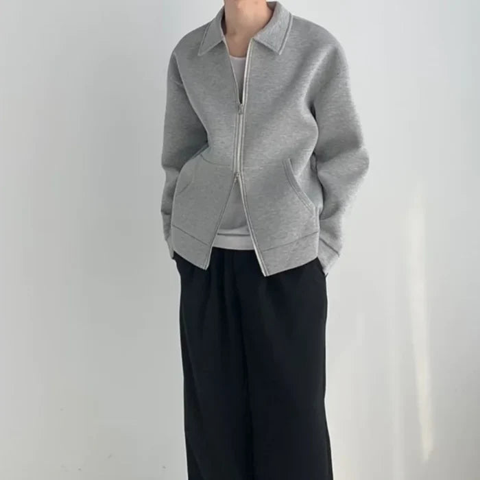 Flip Collar Zipper Coat Rieworkes