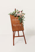 Flower Sign Decor in Dusty Rose & Cream