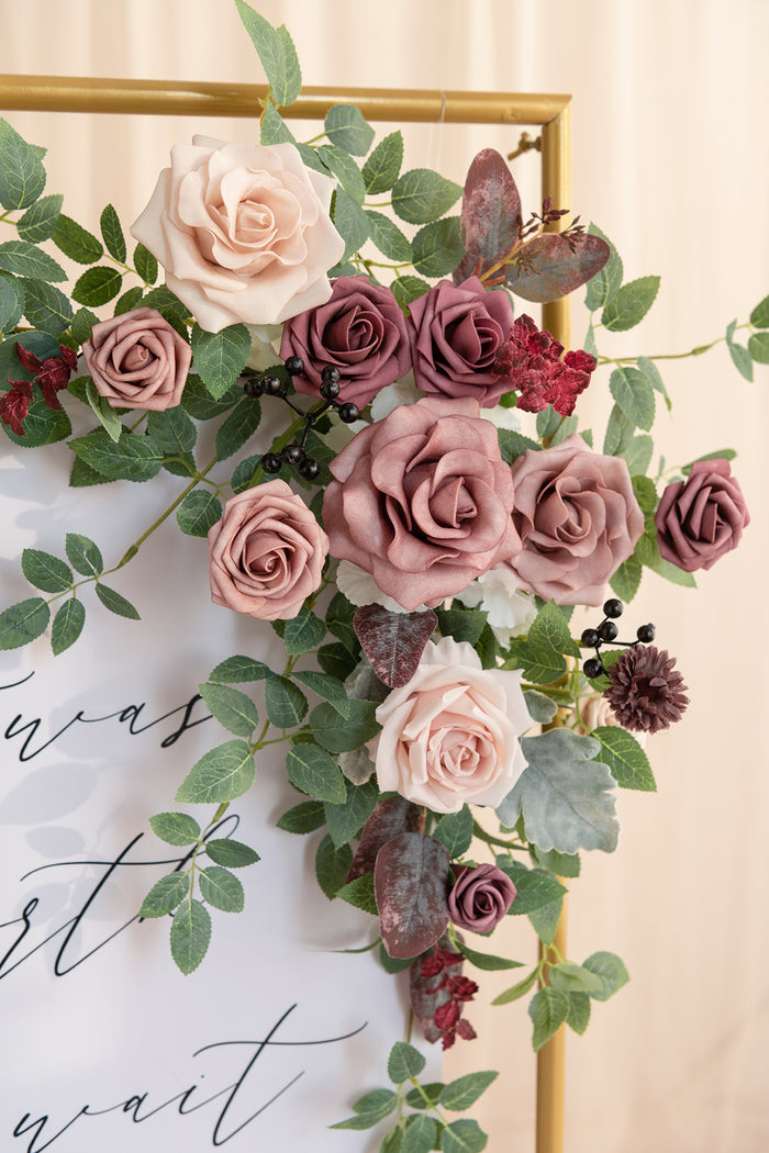 Flower Sign Decor in Dusty Rose & Mauve - Image 3
