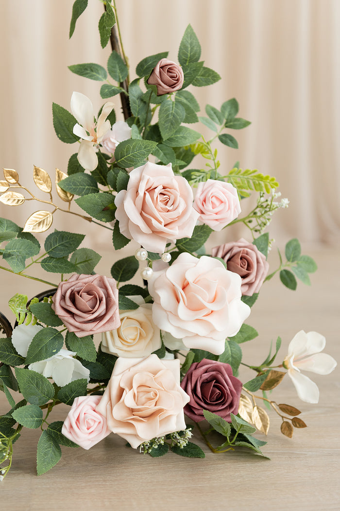 Deluxe Combo Set Flower Sign Decor in Dusty Rose & Cream - Image 3