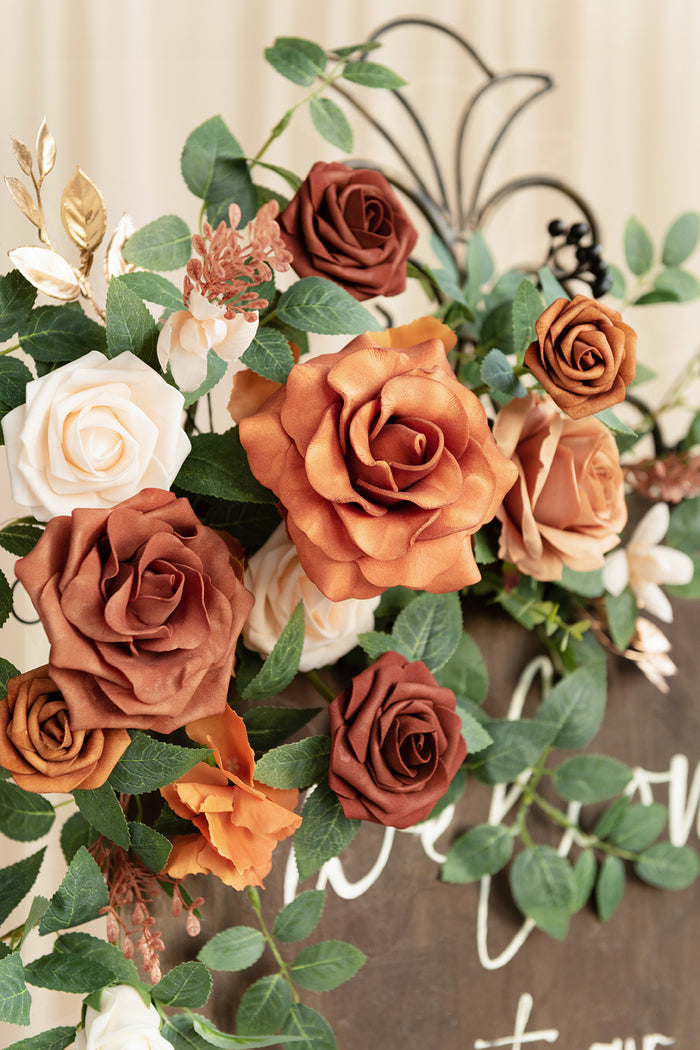 Deluxe Combo Set Flower Sign Decor in Sunset Terracotta - Image 4