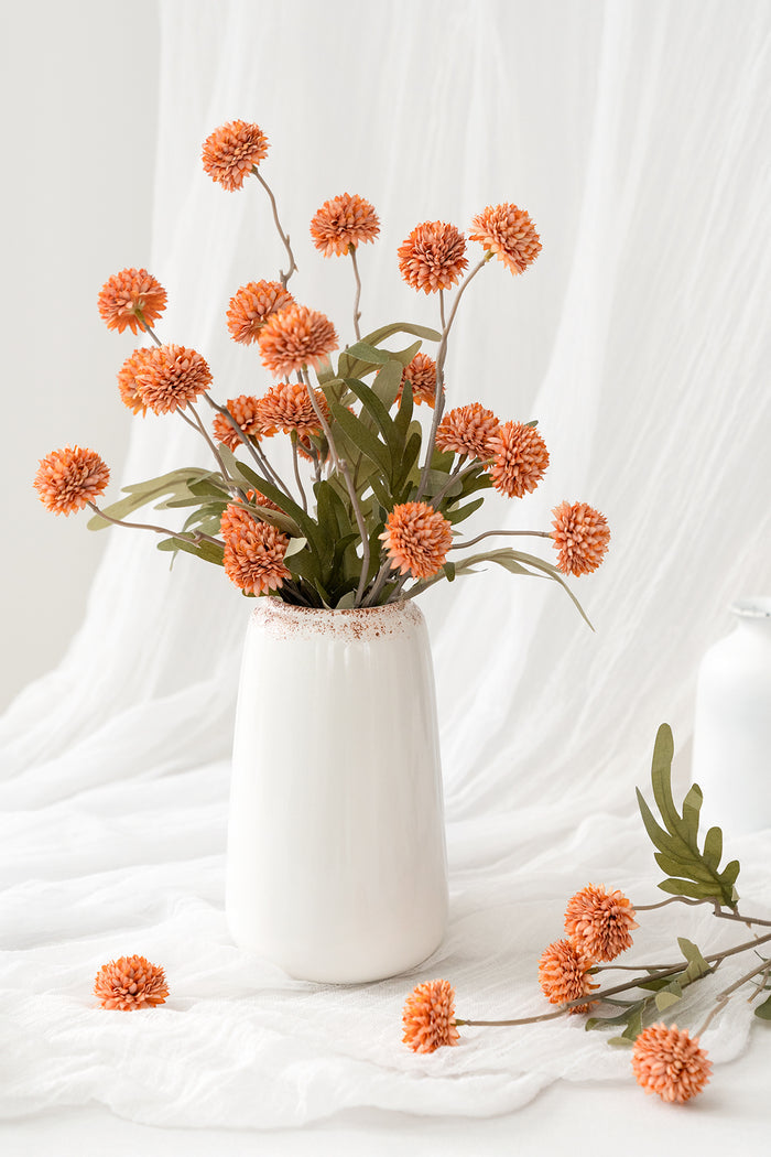 Flowers with Stem in Black & Pumpkin Orange - Image 5