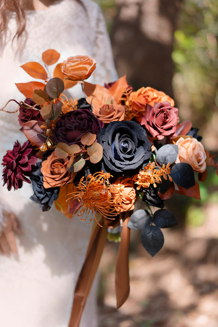DIY Designer Flower Boxes in Black & Pumpkin Orange - Image 3