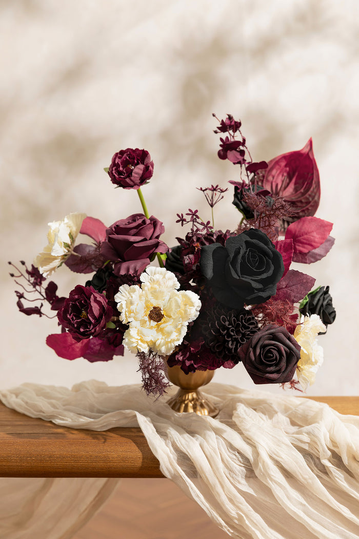 DIY Designer Flower Boxes in Moody Burgundy & Black - Image 2