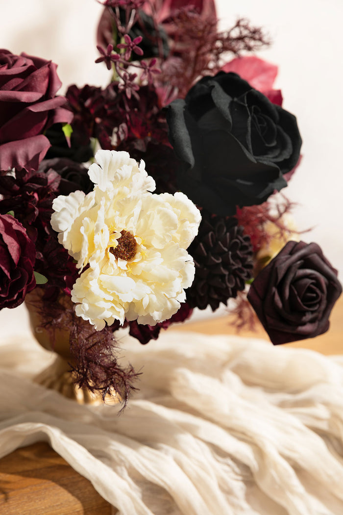 DIY Designer Flower Boxes in Moody Burgundy & Black - Image 3