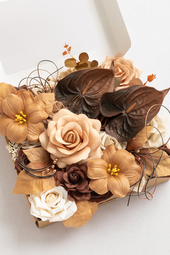 Grand Designer Flower Boxes in Tawny Beige & Brown V2 | Clearance