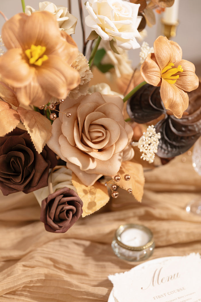 Grand Designer Flower Boxes in Tawny Beige & Brown V2 | Clearance
