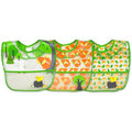 Green Sprouts, Wipe-Off Bibs, 9-18 Months, Green Fox Set, 3 Pack