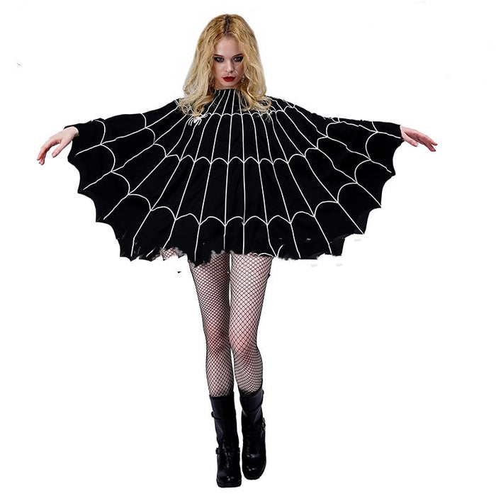 Halloween Women's Spider Web Fancy Dress Cloak Mimarta